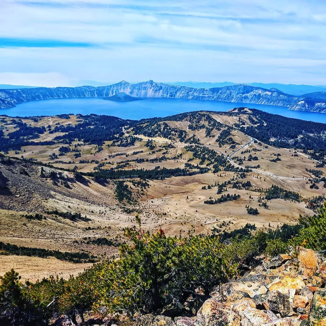Crater Lake from the surrounding high country